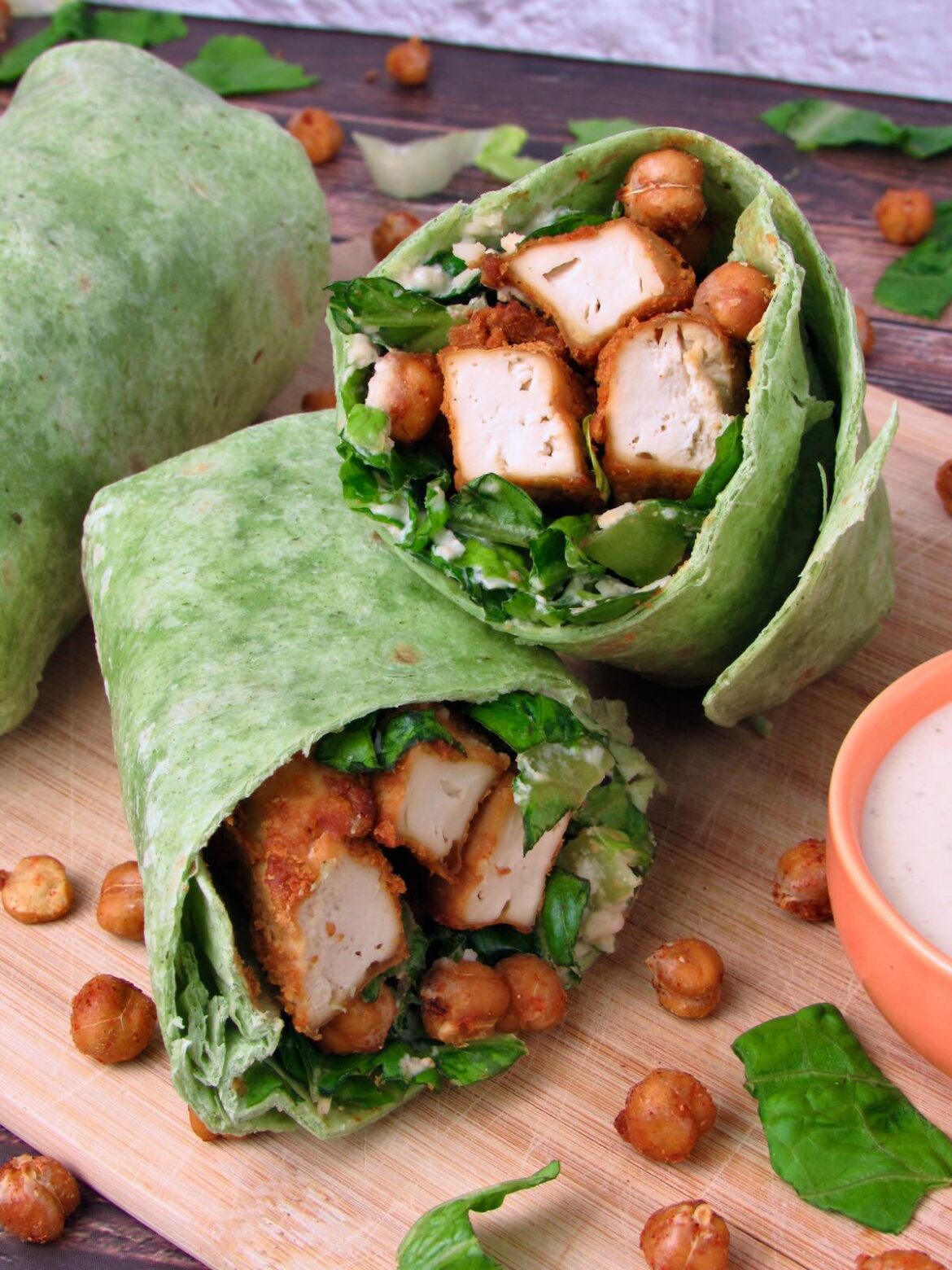 Vegan "Chicken" Caesar Wrap