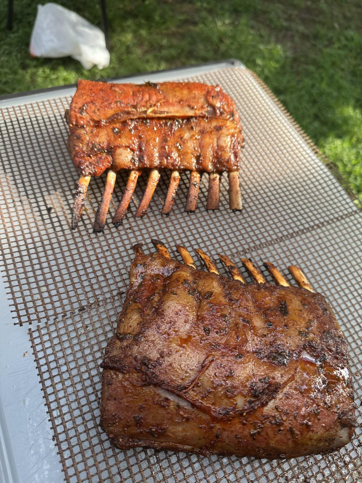 First time smoking lamb!
