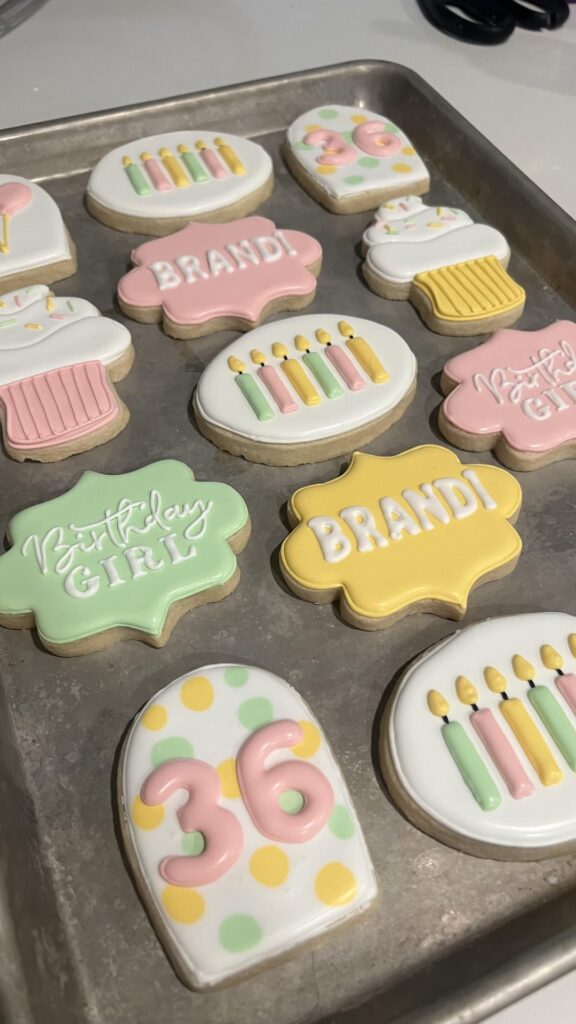 Another friend’s birthday! Any tips to stop cratering and keeping text puffy?