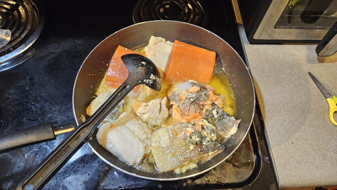 My roommate fries various fish when he's trying to lose weight