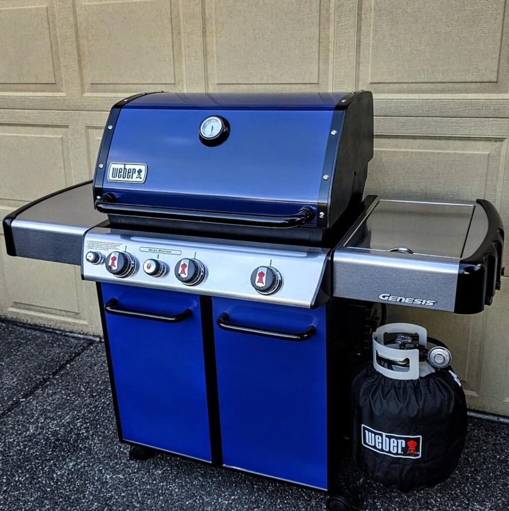 Just Finished Custom Blue and Blackout Weber Genesis 330 Restoration