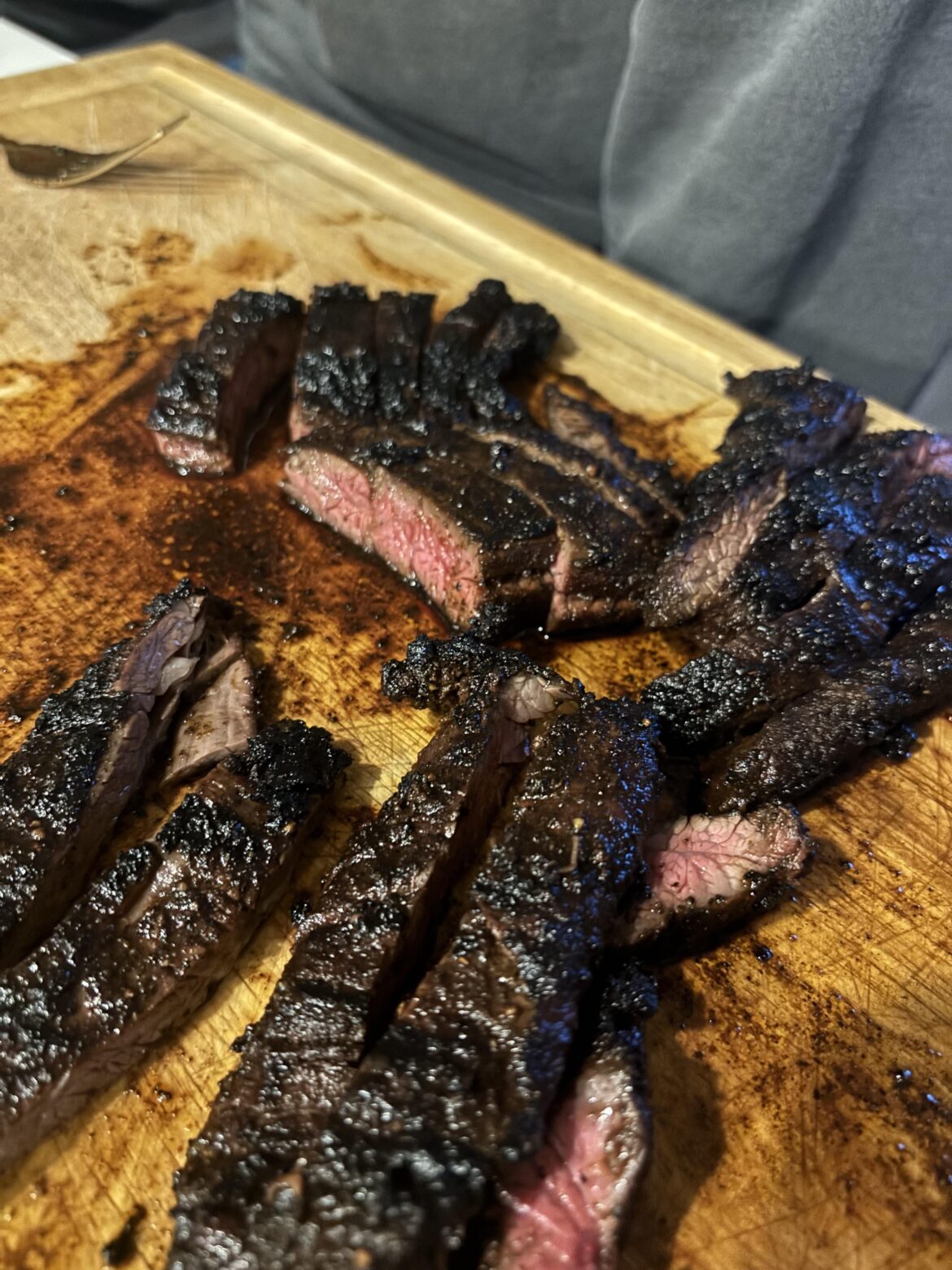 Birthday present to myself: coffee rubbed skirt steak.
