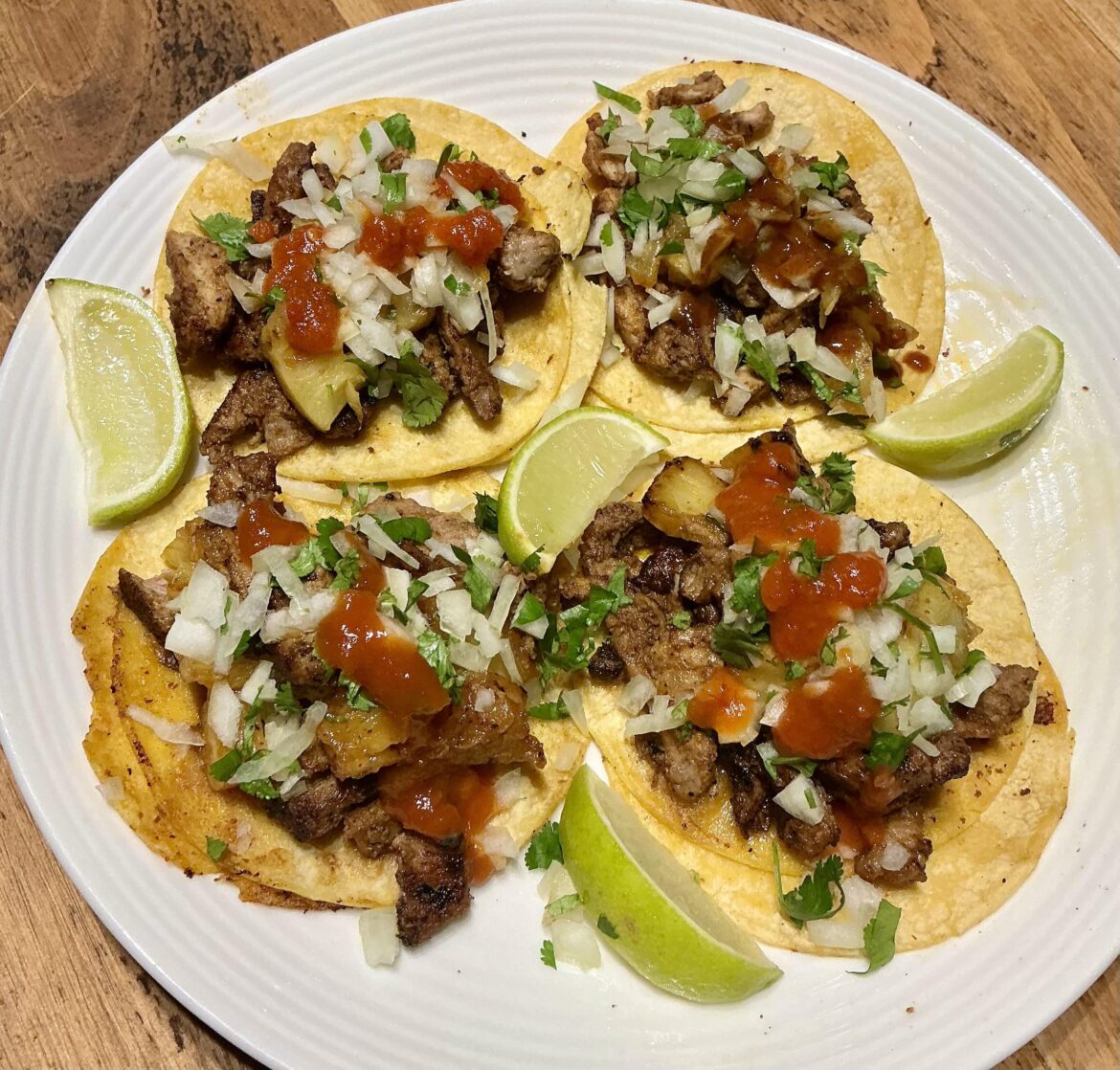 Homemade Al Pastor tacos