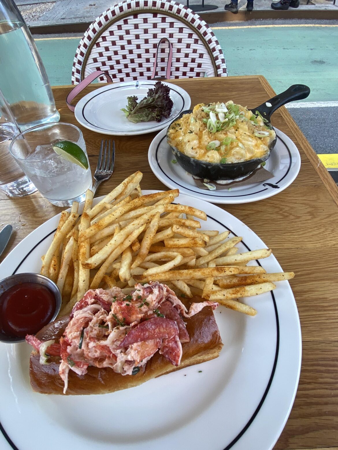 The Mermaid Inn: Lobster Roll, Smoked Gouda Mac, Old Bay Fries, $10 Happy Hour Margs