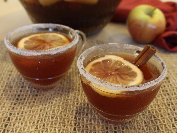 traditional wassail in a glass