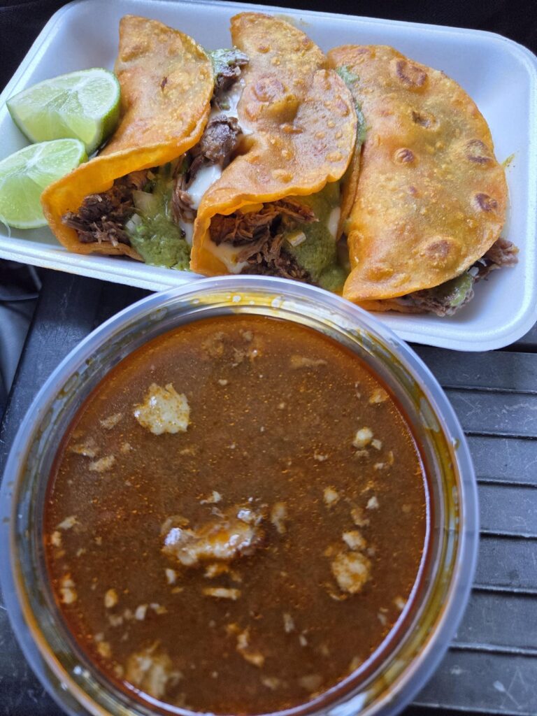 Birria with the consomé