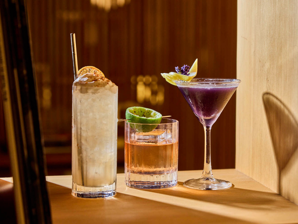 Rompe la Dompe, Baile Inolvidable, and Insane in the Brain cocktails from Equipment Room's new B-side menu