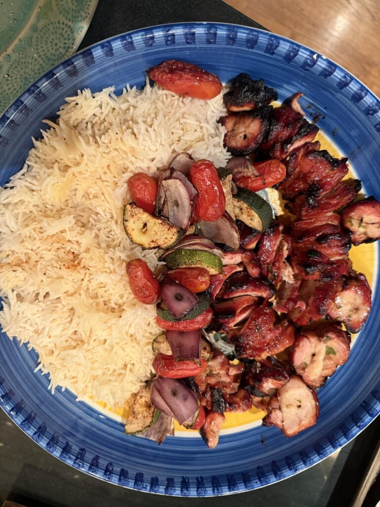 Made some Hawaiian chicken on the grill