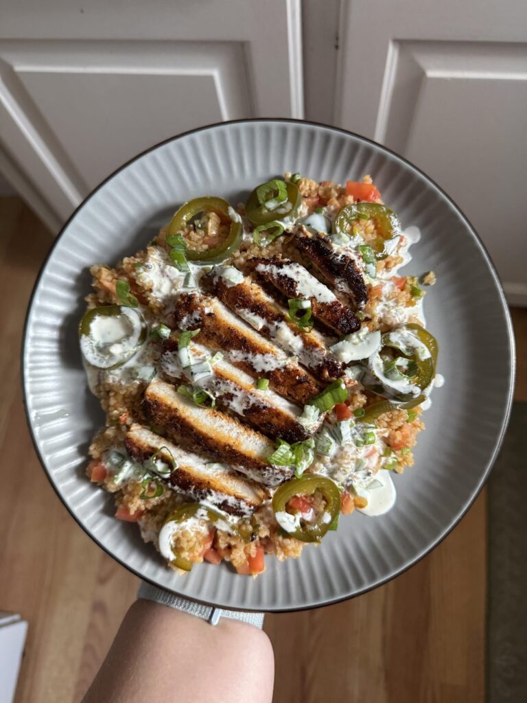Fajita-Spiced Pork Chop Bulgur Bowls