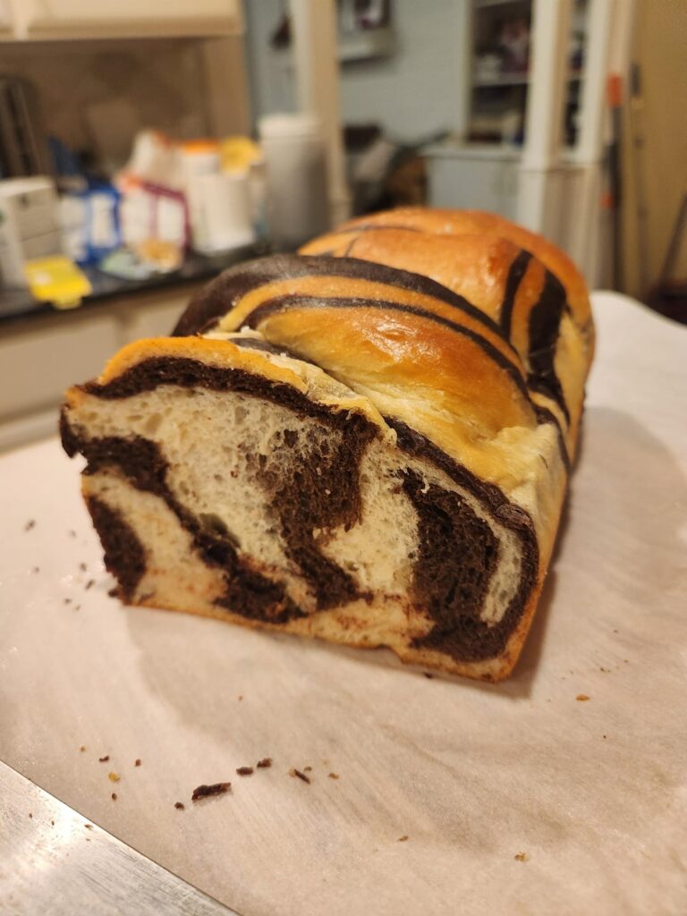 Chocolate swirl milk bread