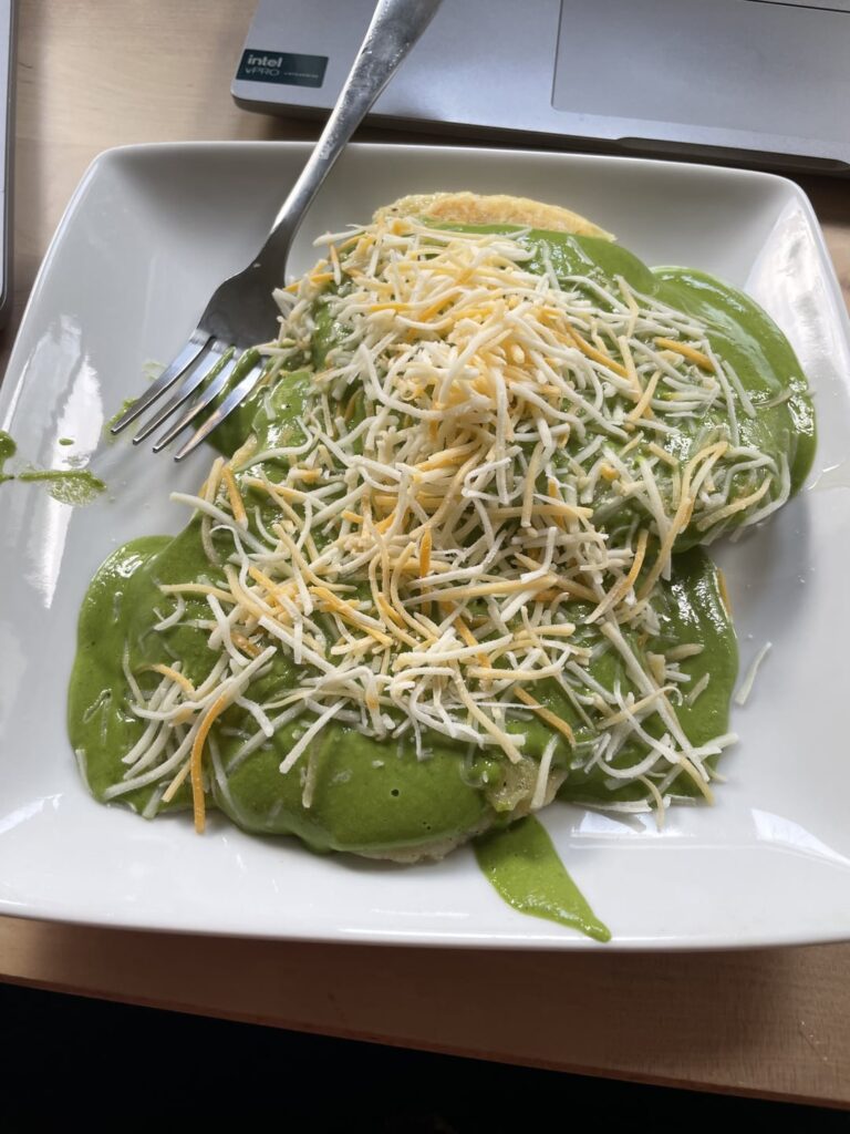 I made savory pancakes