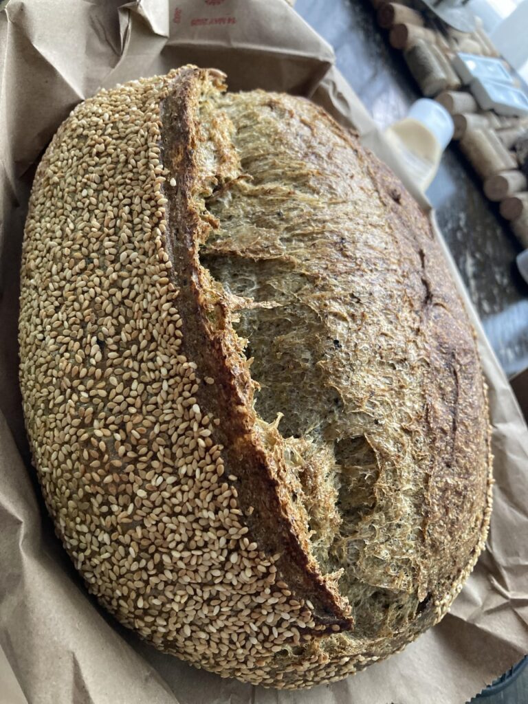 Sesame & seaweed sourdough & butter tarts @Banoi Toronto