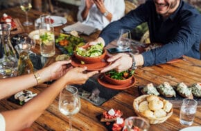food on a table