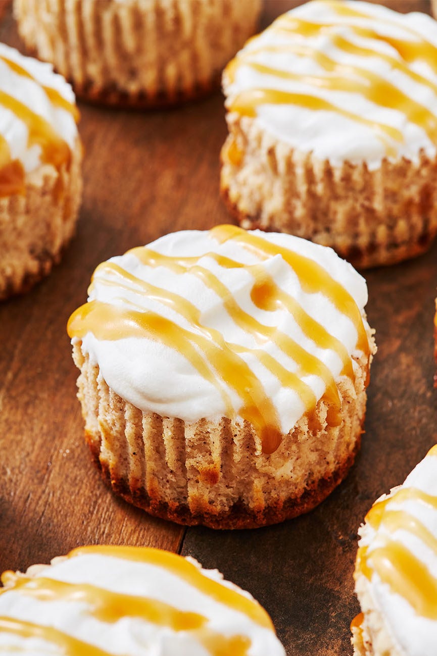 mini eggnog cheesecakes