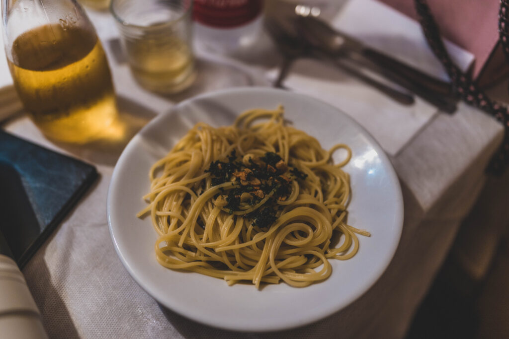 spaggheti at Trattoria L'Orologio