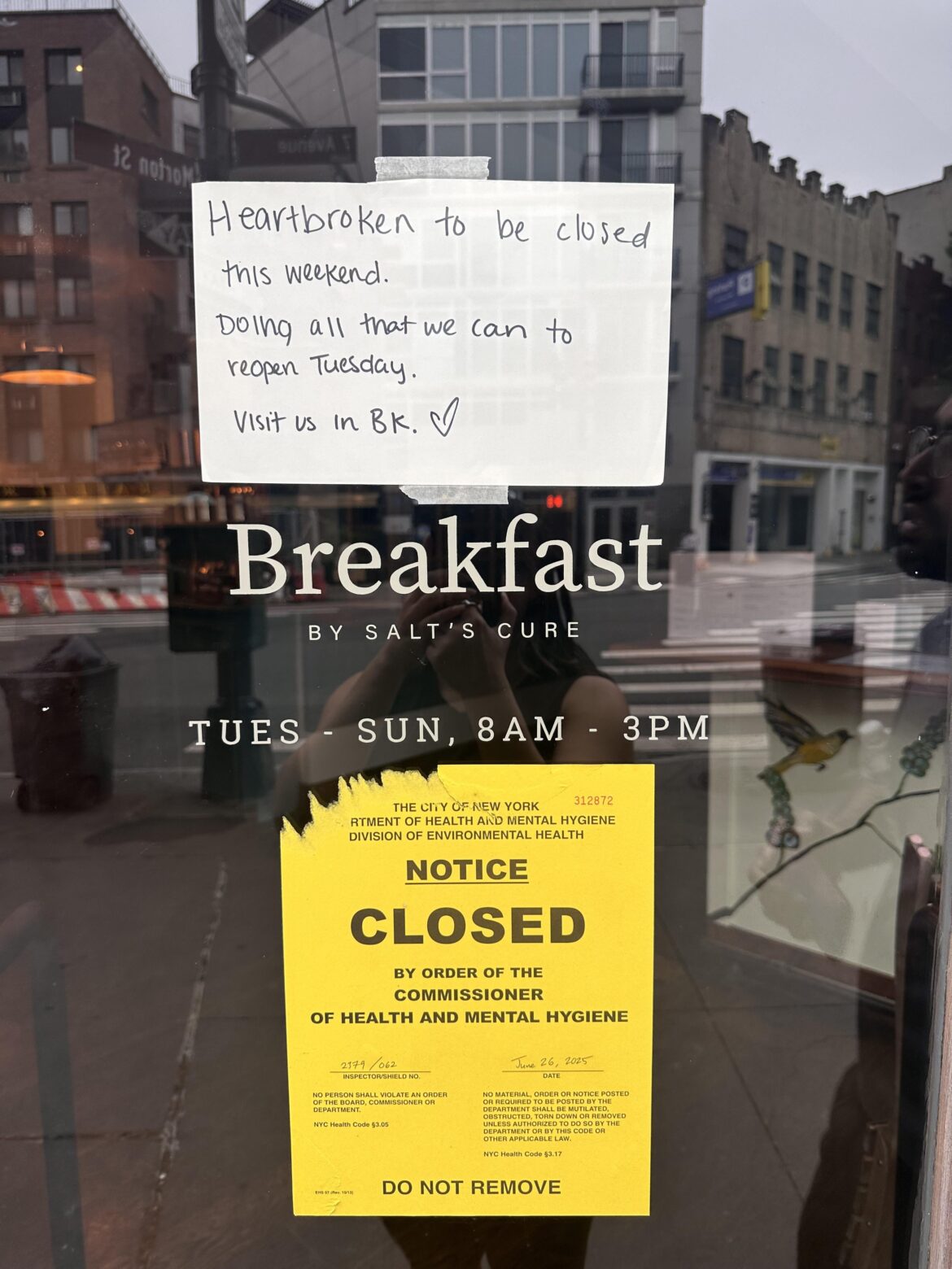 Breakfast by Salt’s Cure - update 7:20pm 6/27/2025