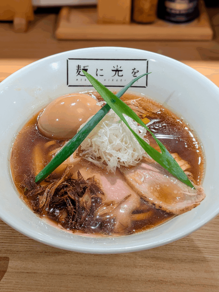 Shoyu-ramen,Double soup of duck🦆 and seafood🐟🐚‎ at Men-ni-Hikari-wo in🇯🇵Osaka.