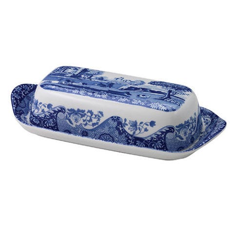 Blue Italian Butter Dish by Spode Blue Italian Butter Dish by Spode