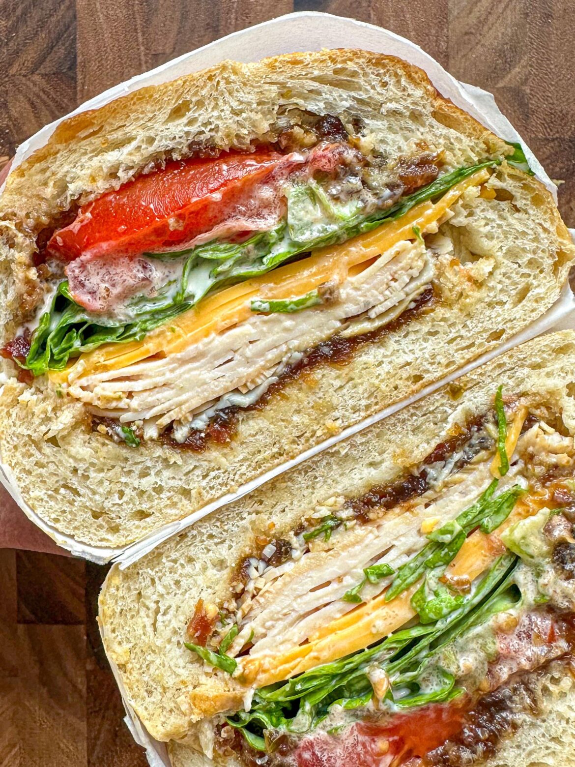 Turkey, Cheddar, Bacon Jam Sandwich