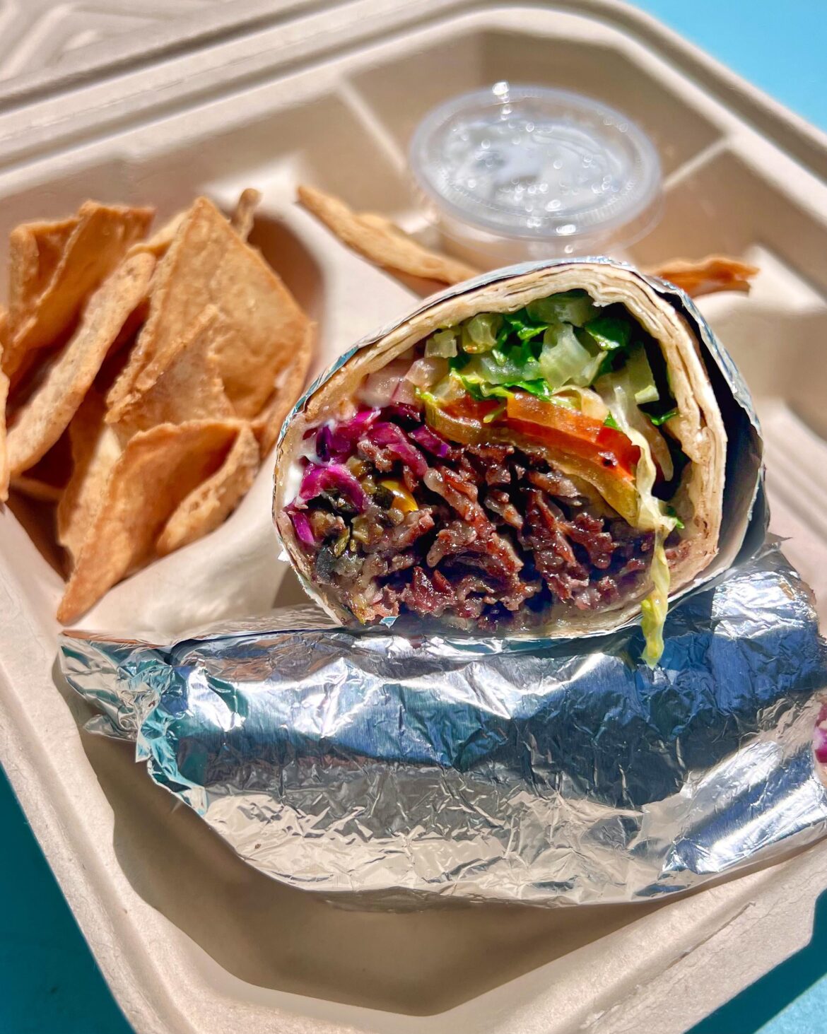 Really Good Döner Wrap from Breeze and Bites Mediterranean Kitchen in North Austin