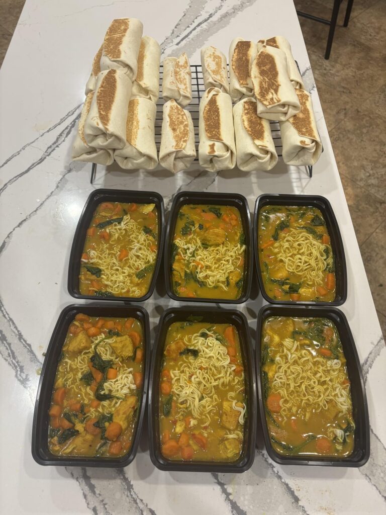 Coconut Curry Soup and Breakfast Burritos