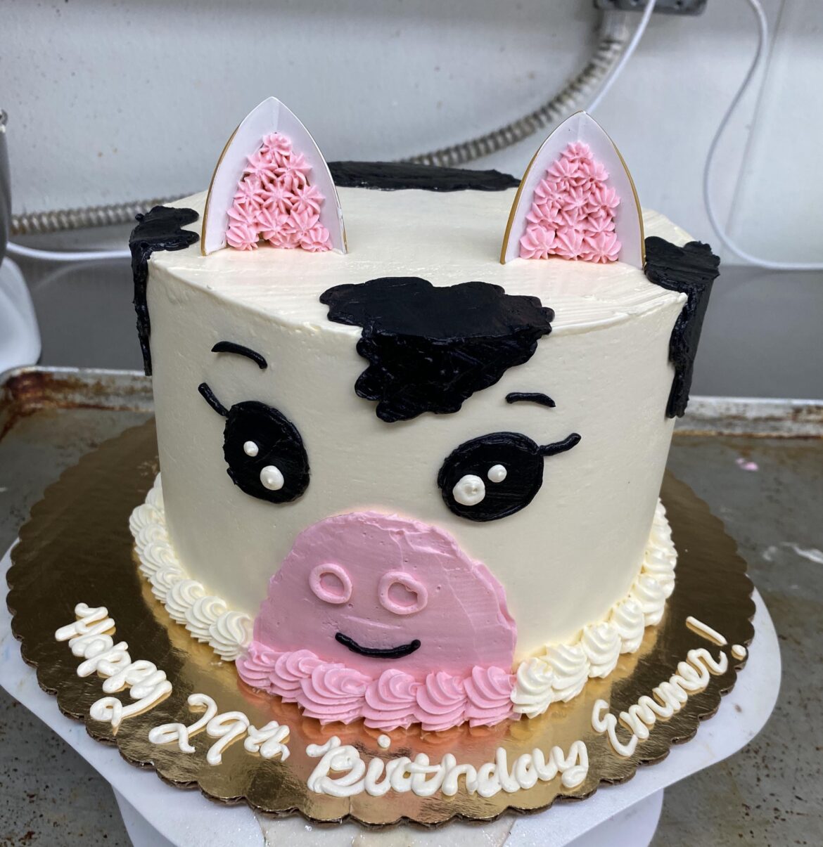 My first cow cake
