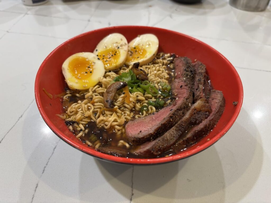 Made some steak ramen