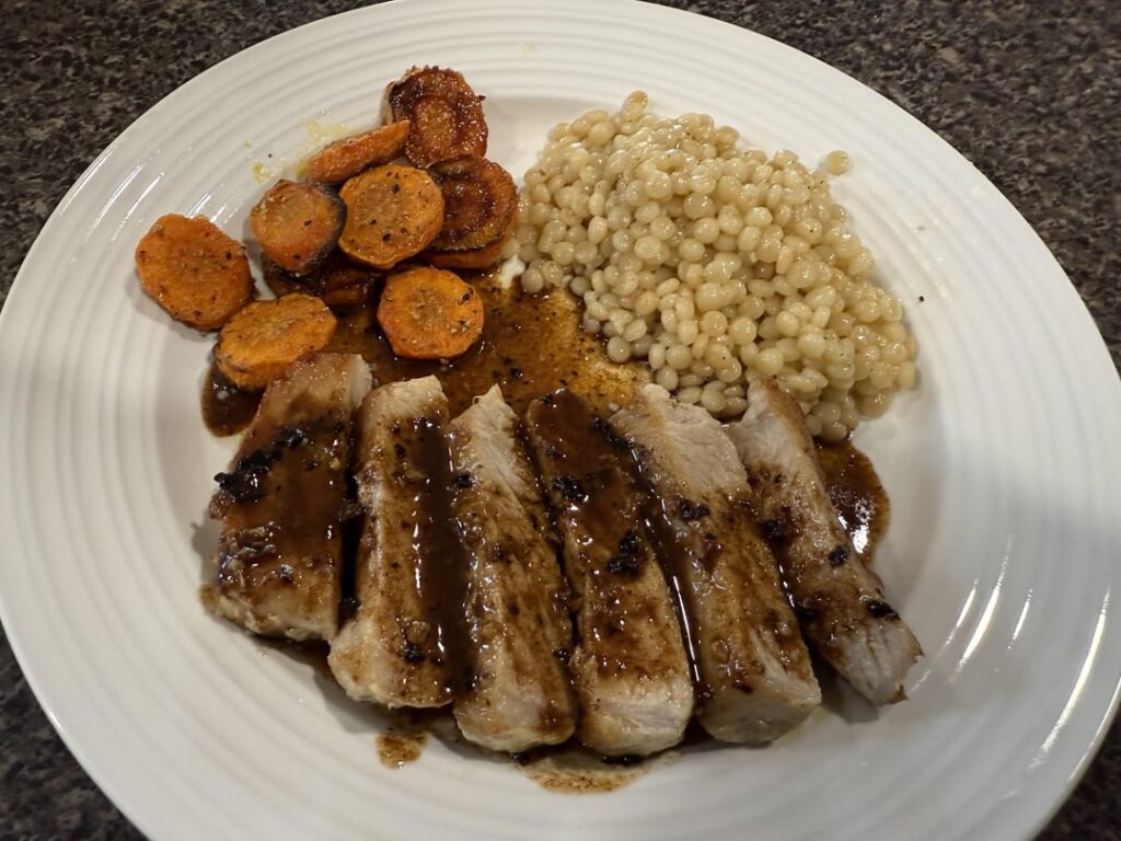 Pork Chops with Cranberry Pan Sauce…yummy!!