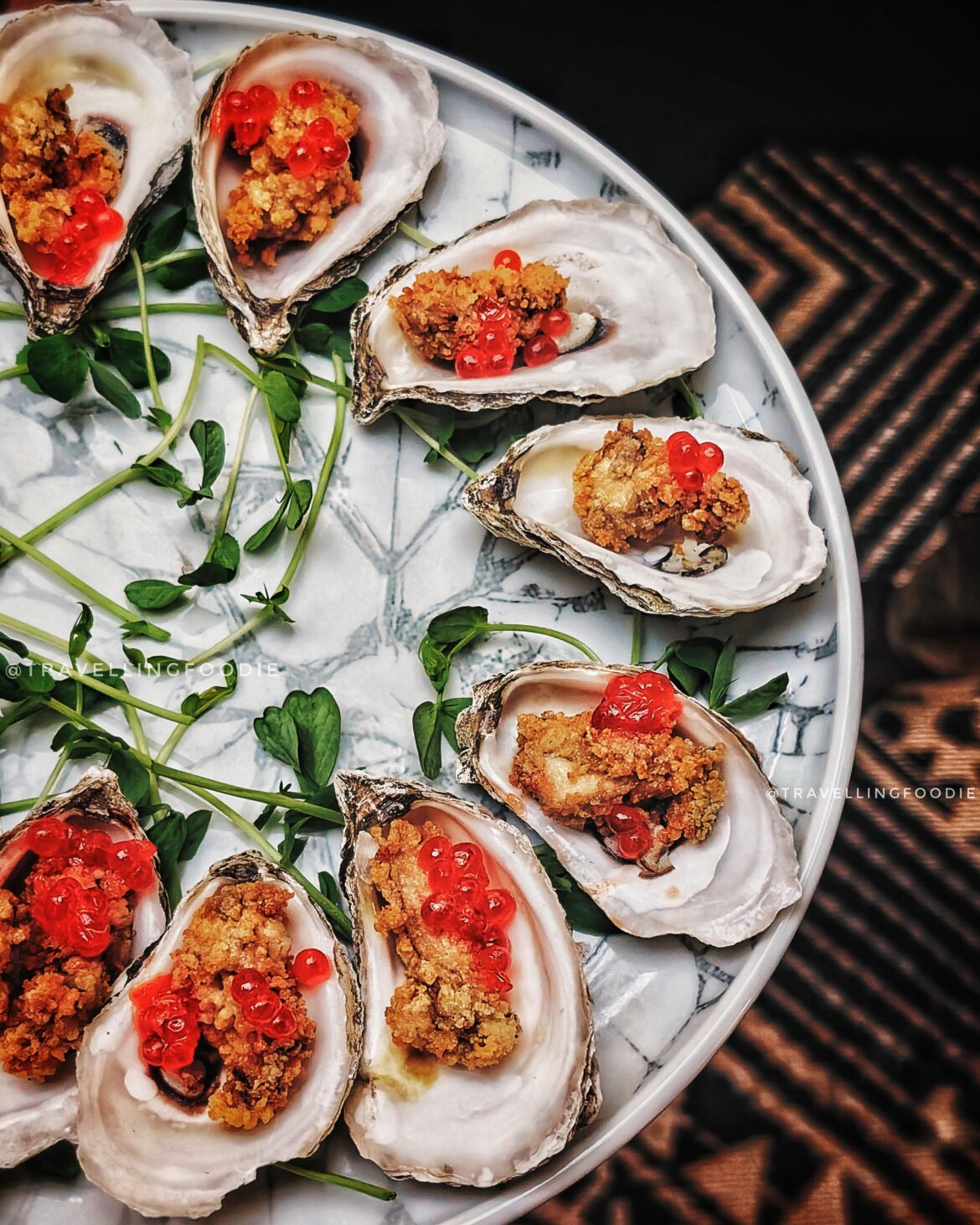 Fried Oyster with Ikura