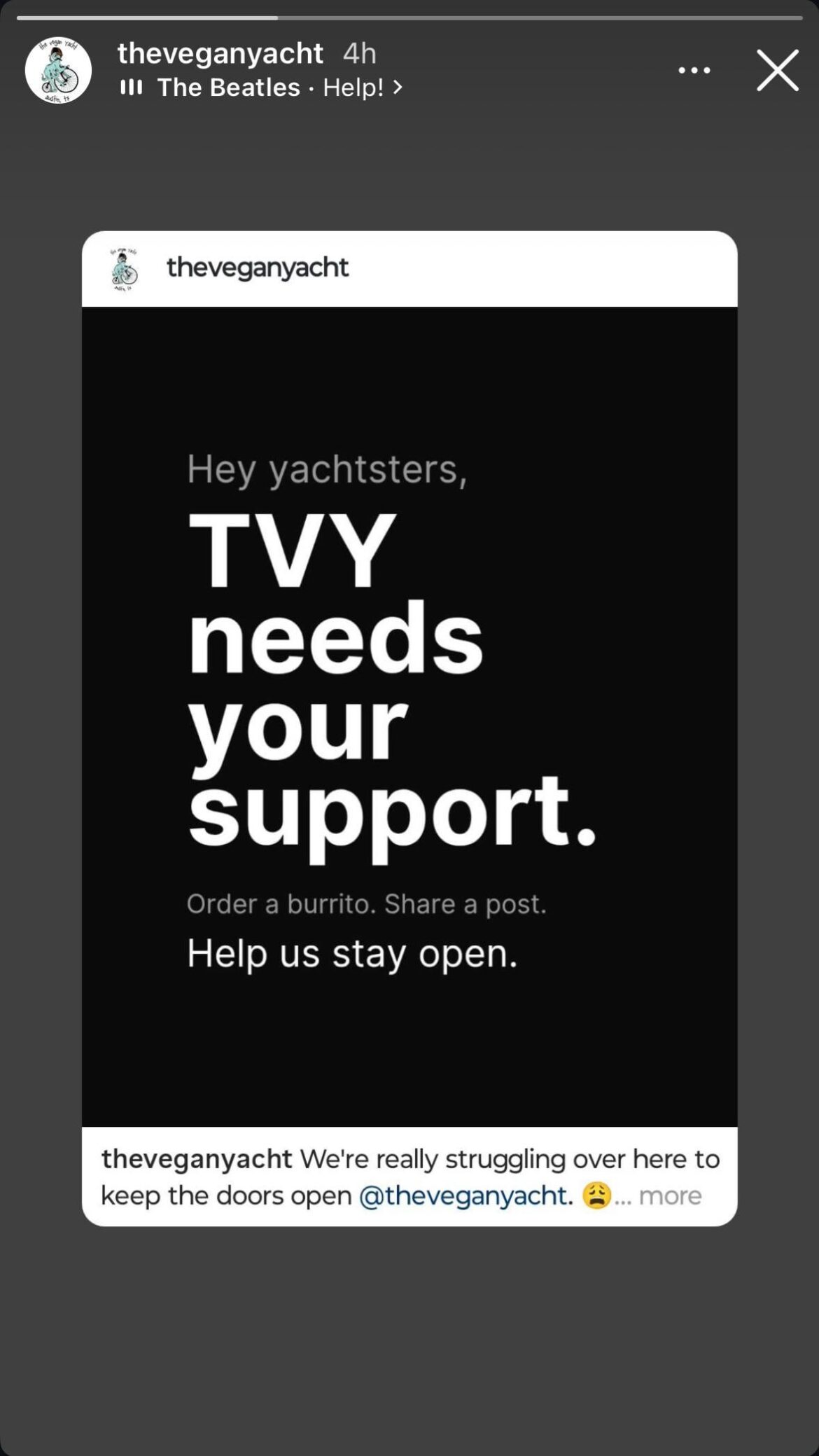 The Vegan Yacht needs our help