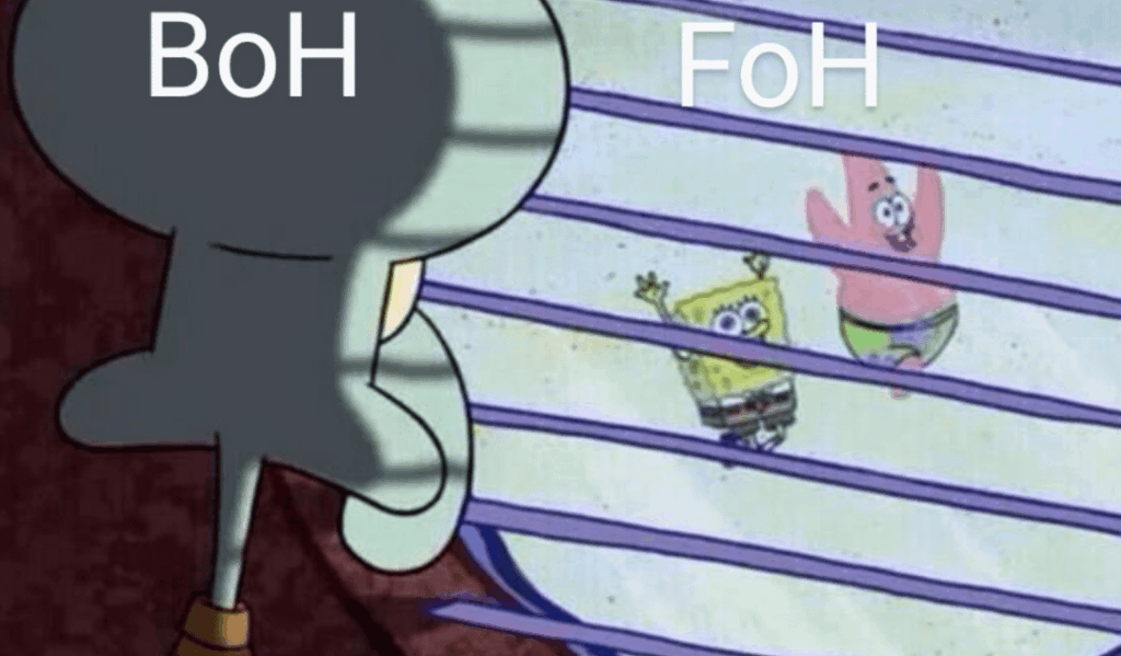 When you work in a open kitchen