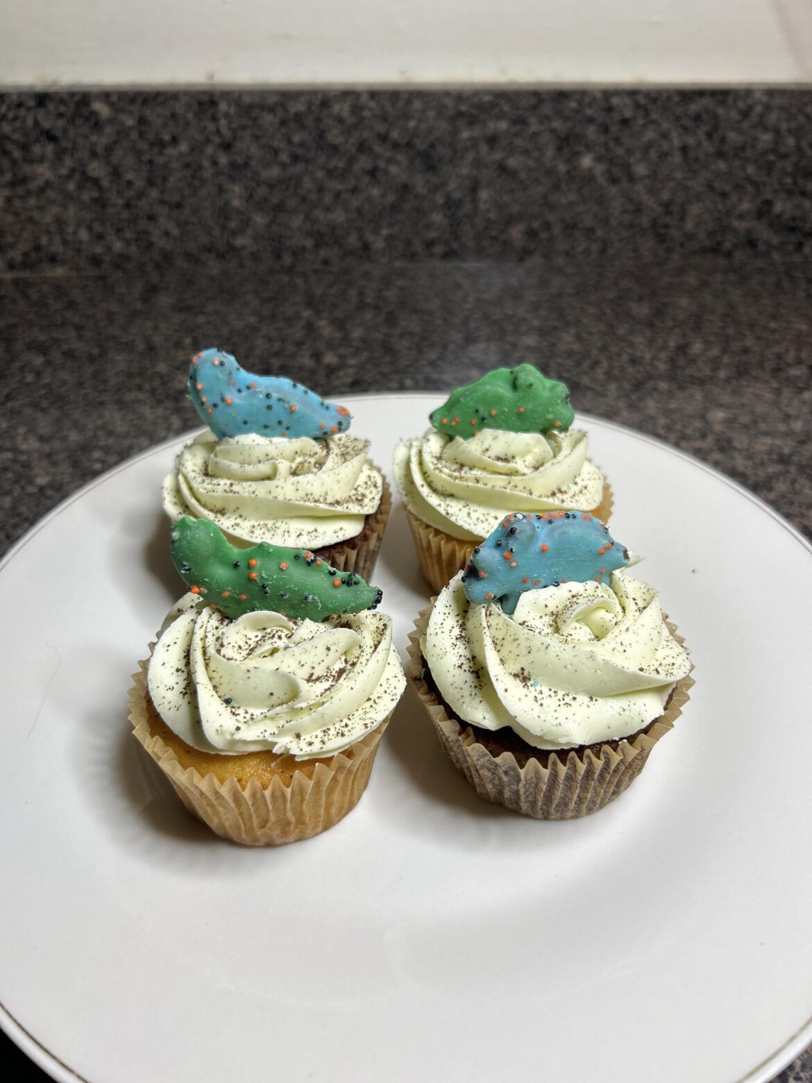 Simple Dino cupcakes!