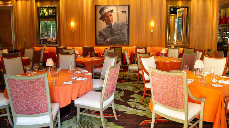 A view inside the Sinatra restaurant.