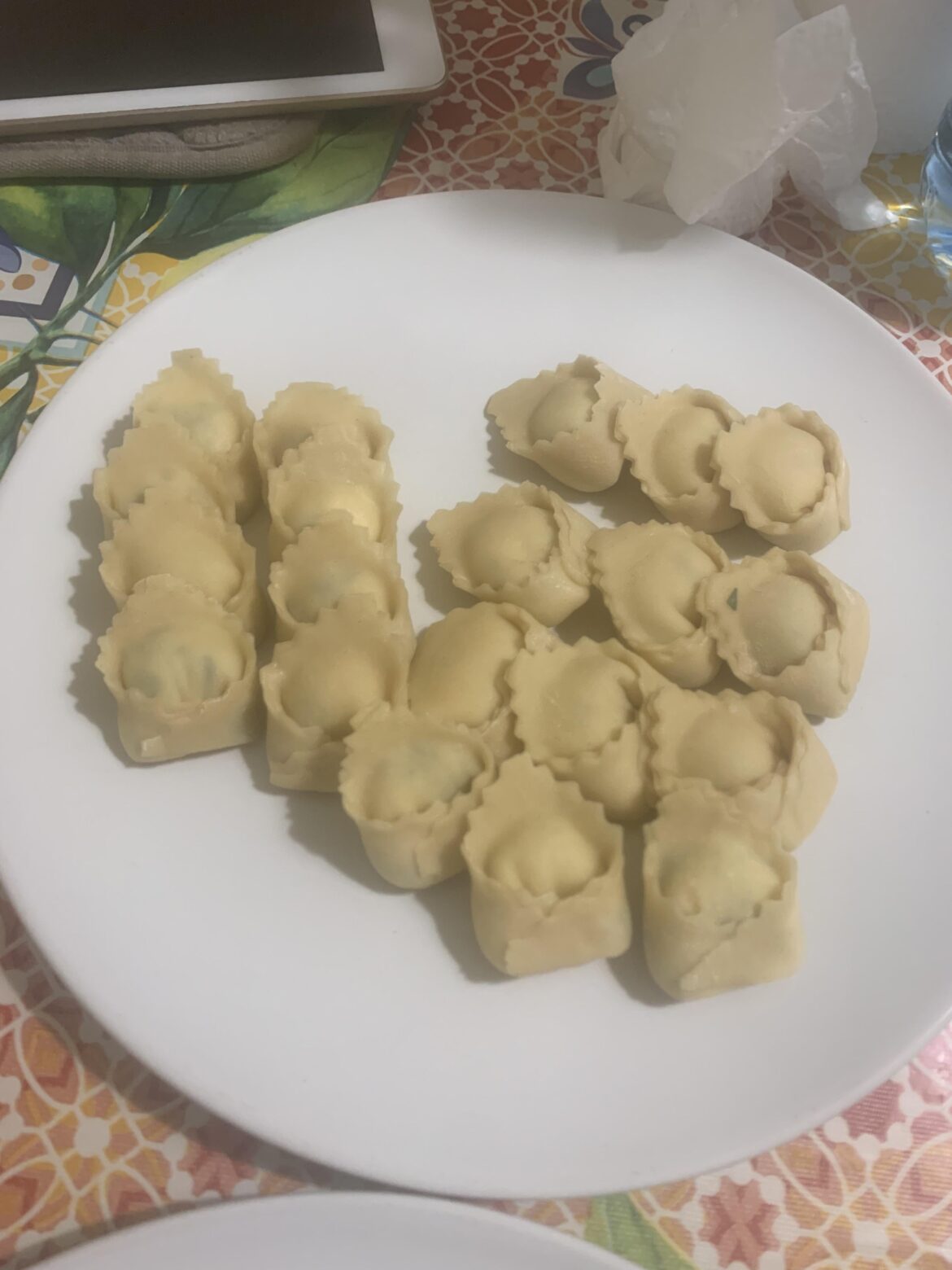 Homemade tortellini