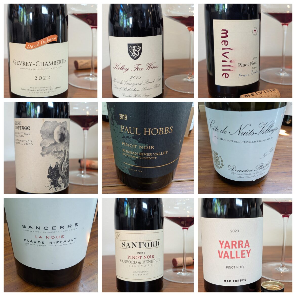 Pinot Noir Bday hang- my top bottles!