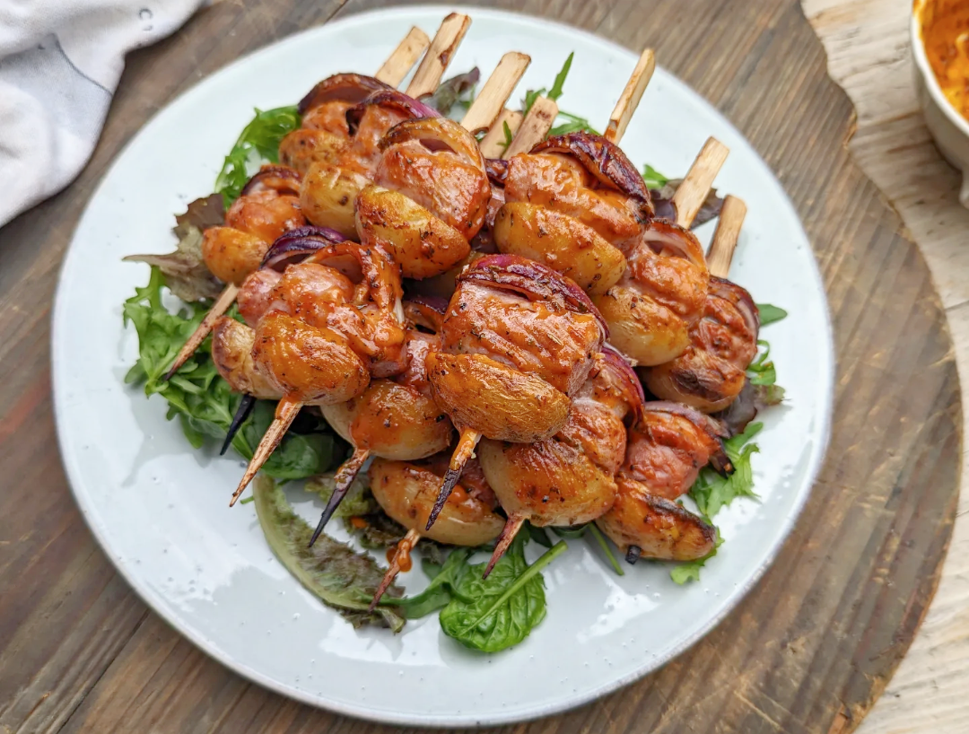 Chorizo, spuds and sticky BBQ glaze: the holy trinity of summer kebabs. These pack punch, heat and just enough sweetness to keep you coming back