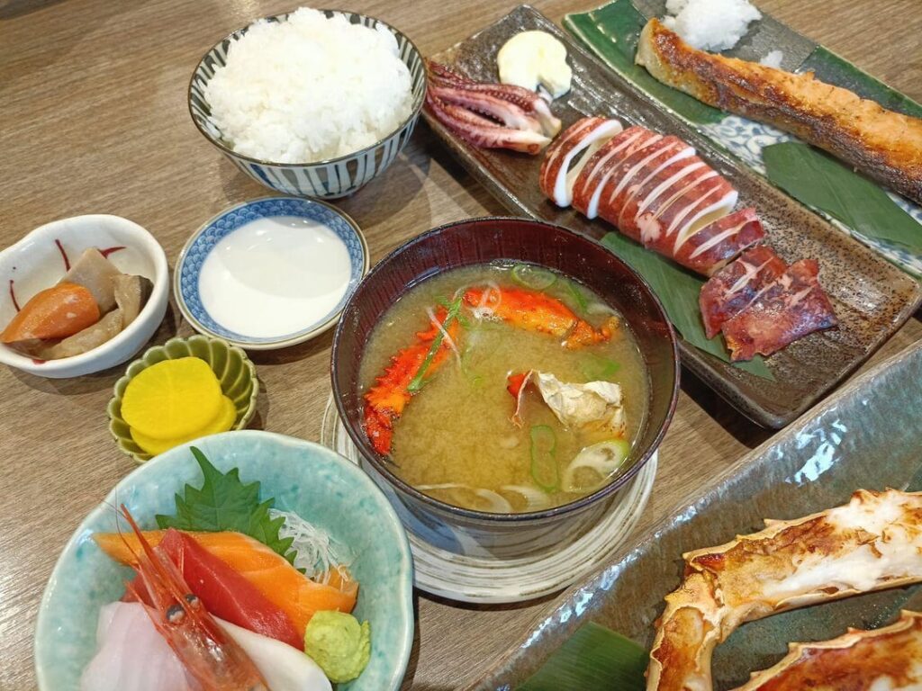 Enjoy at Sapporo Fish Market, Japan