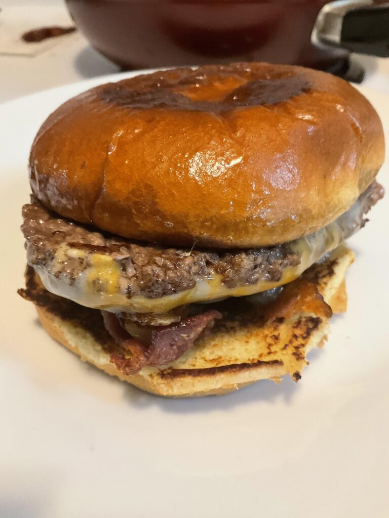 Saturday is perfect for a cheeseburger 🤠✌️😀🍁🔥