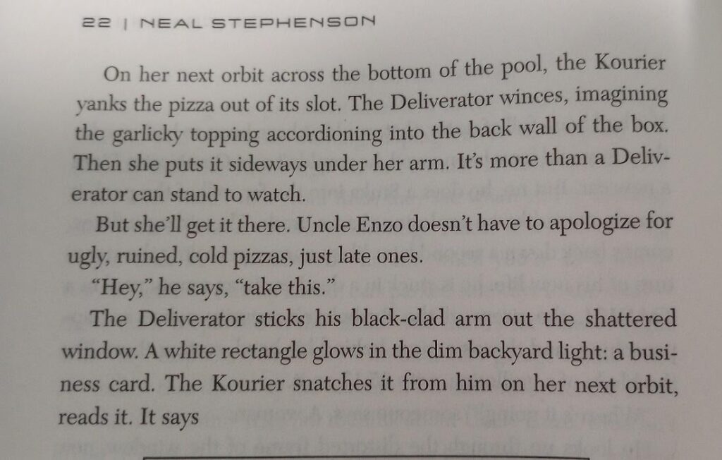 Major pizza crime spotted in the first two chapters of Snow Crash