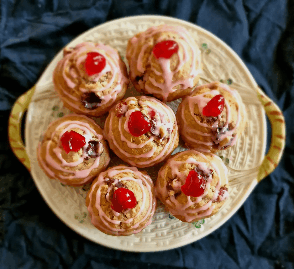 The cherry season is now late make some muffins.
