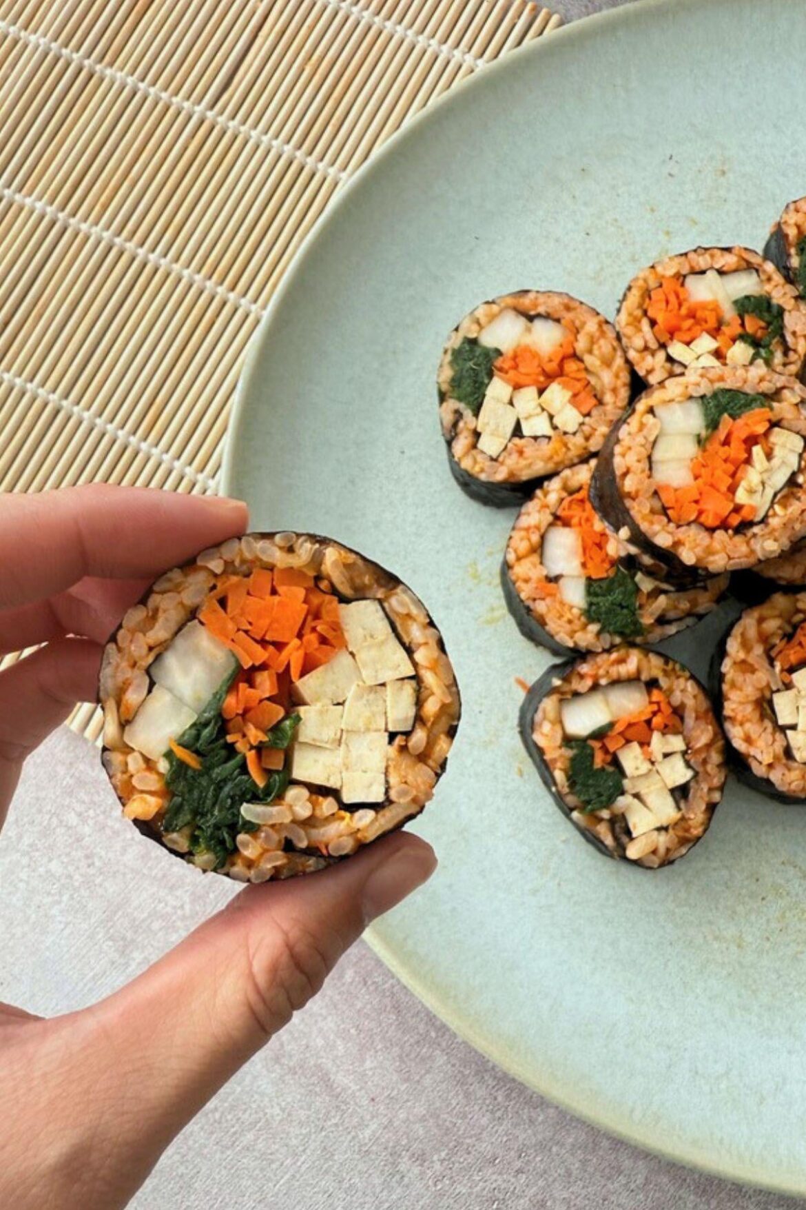Kimchi Fried Rice Kimbap