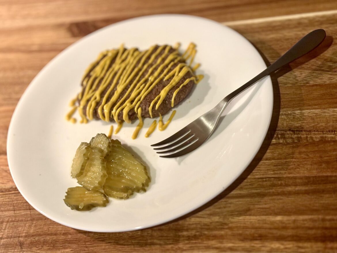 This “hamburger” has become my go-to divorced dad dinner.