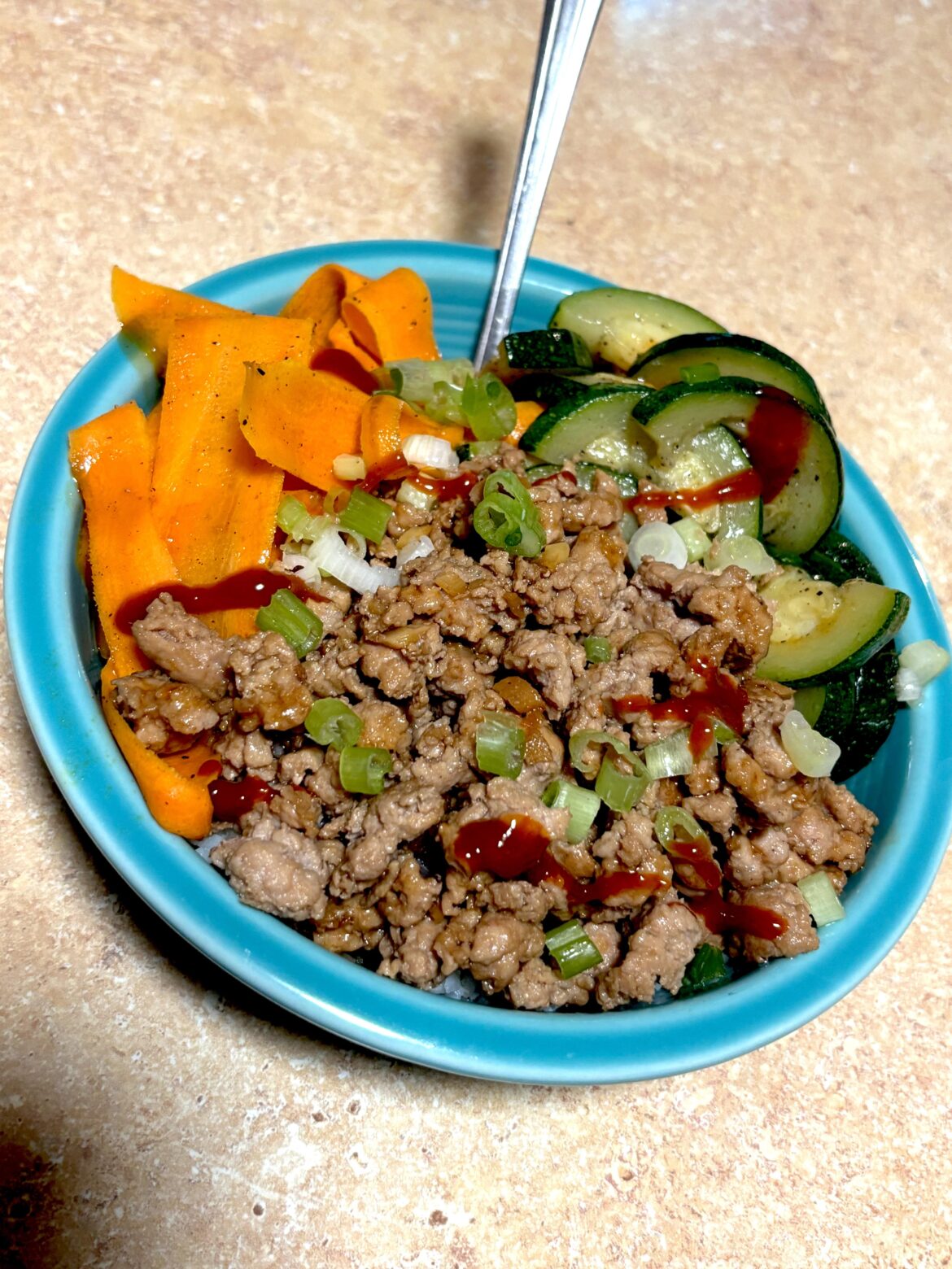 Pork & Zucchini Bipimbap