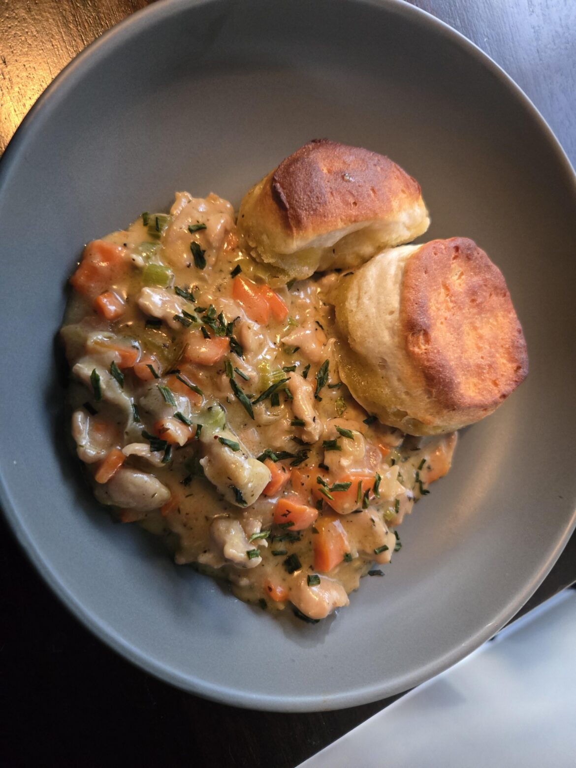 Tried thw pot pie for the first time. Did not disappoint!