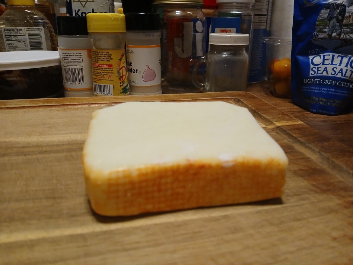 This is a block of cheese. Guess the cheese.
