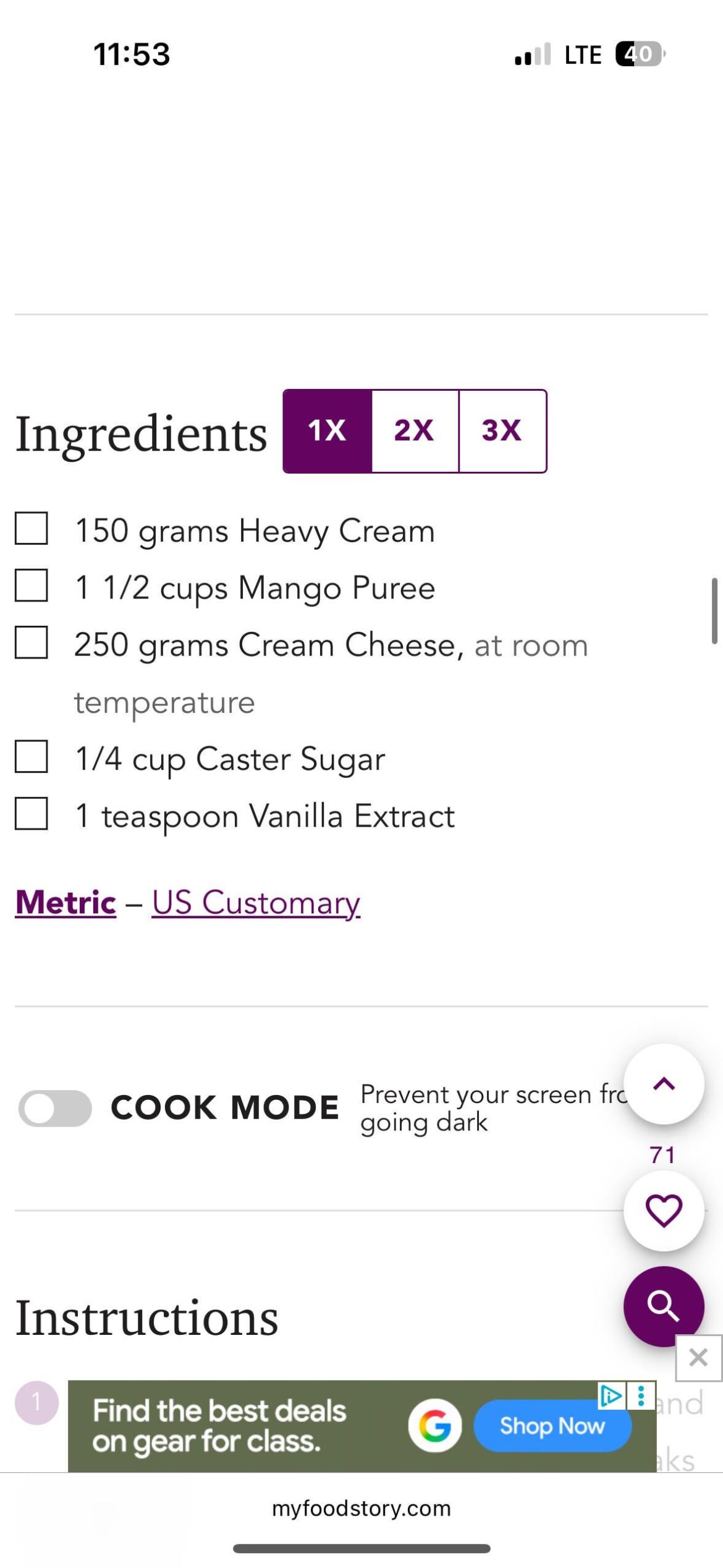 Too much cream cheese?