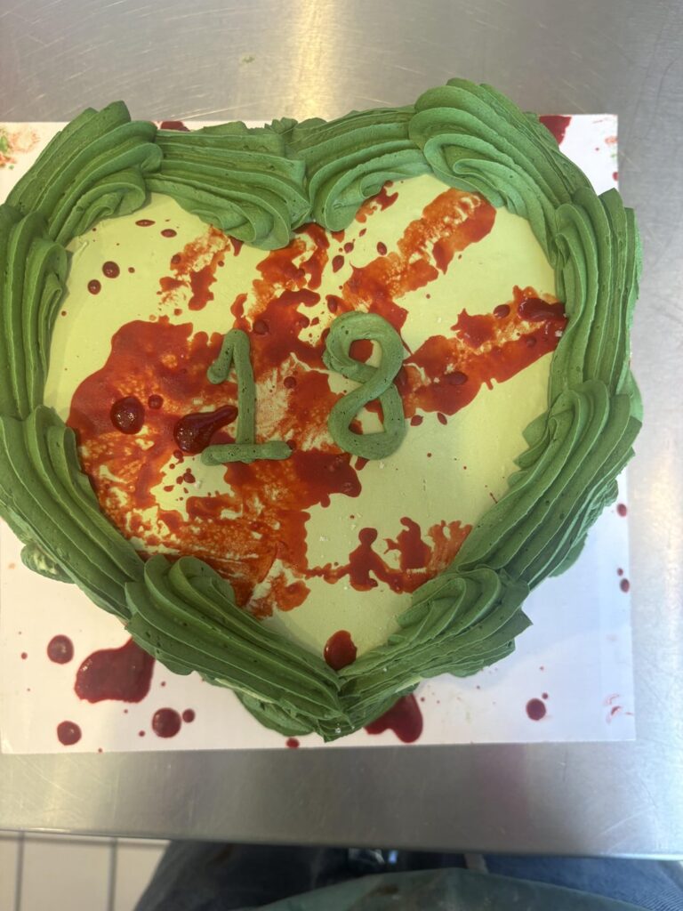 Zombie themed birthday cake I made