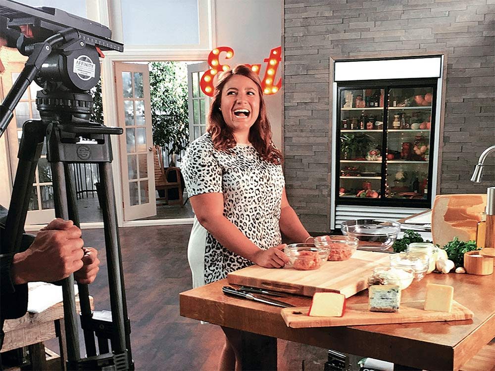 Vanessa Gianfrancesco filming her show