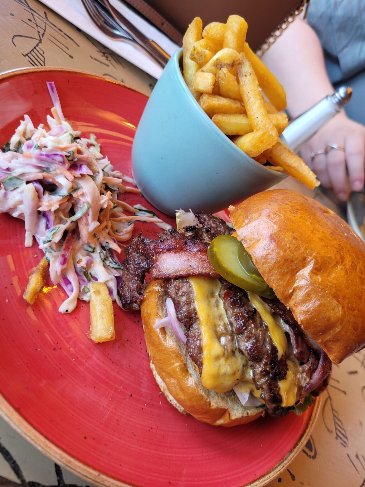 Today I had the best Bacon Cheeseburger I've ever had.