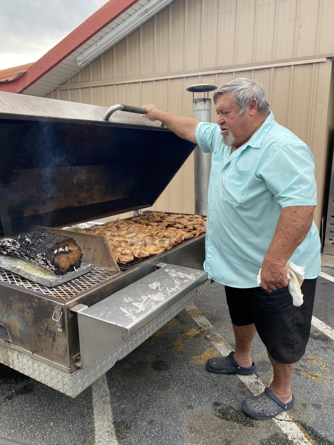 Our friend Jimmy making us some lunch